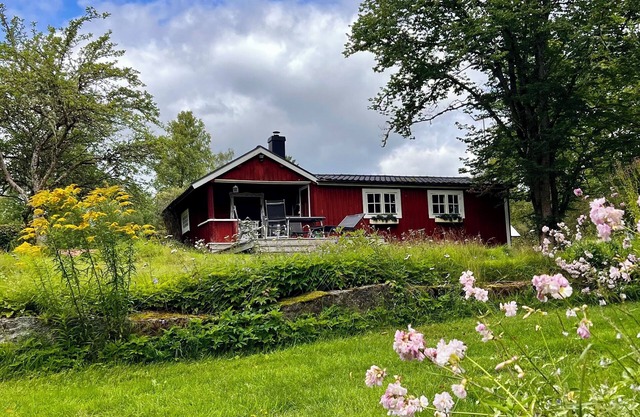 Top renovated red vacation home in Ädelfors by the river Emån, in Småland.