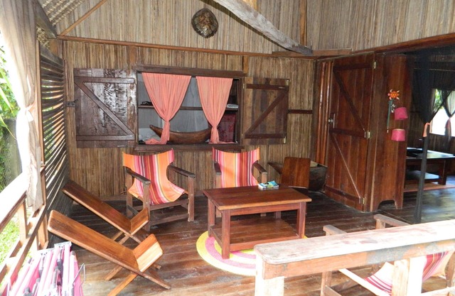 Traditional house rosewood on the island with mats