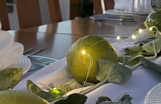 Twin room in a hotel with pool