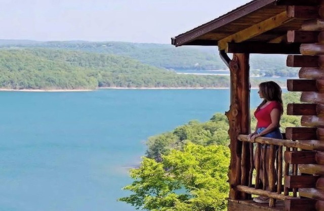 Two Story Beaver Lake Cabin, Mountain Top lakeview with dock & SPECTACULAR VIEW!