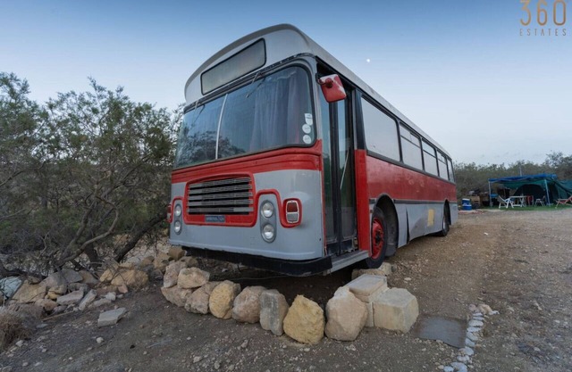Unique Bus stay with stunning views in Ramla Bay