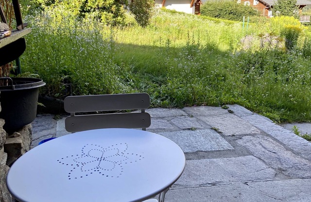 Very quiet and beautiful view. Typically Savoyard, house dating from 1600.