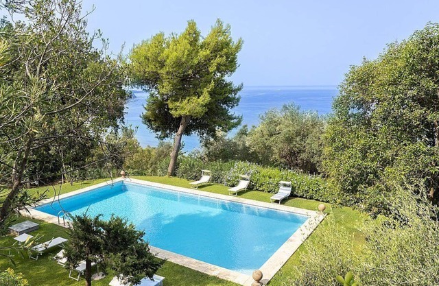 Villa Acquazzurra: A spacious two-story villa in a quiet position, located on a hillside above the sea, with Free WI-FI.