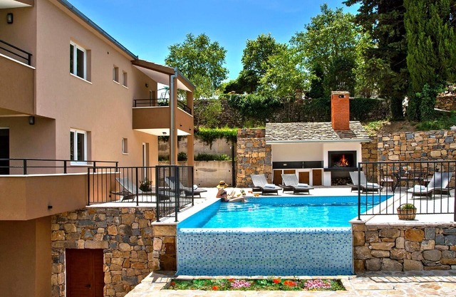 Villa Mosor with heated saltwater pool and sauna