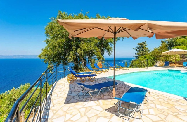 Villa Nefeli Large Private Pool Walk to Beach Sea Views A C Wifi Car Not Required - 2295