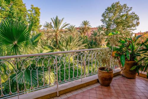 vue imprenable sur les jardins de la villa d Yves saint Laurent