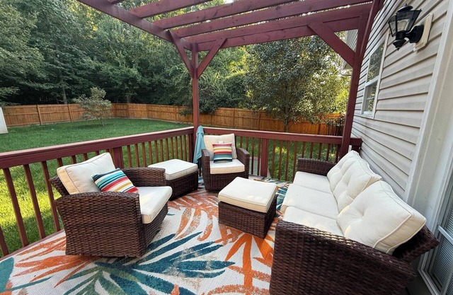 Welcome to The Clovelly, a spacious 2-story vacation home that blends charm with modern comfort. Perfect for families, friends, or groups, this cozy retreat features inviting living spaces, a fully equipped modern kitchen & comfortable bedrooms.