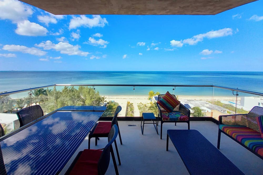 Chicxulub Puerto Apartment | Ocean views from all rooms of this Beachfront unit
