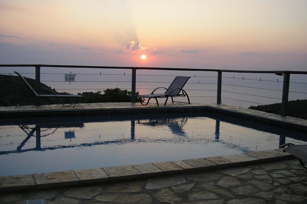 Lefkas Villa | Watching the Sun Immerse Into The Sea Painted With The Color Of The Fire