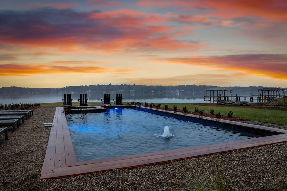 Eatonton House | Elegant Lakefront Home with Pool & Hot Tub