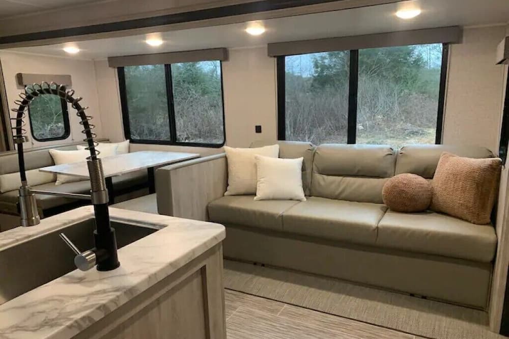 Calhoun House | Modern RV on a Regenerative Homestead with access to large creek. Pet-Friendly!
