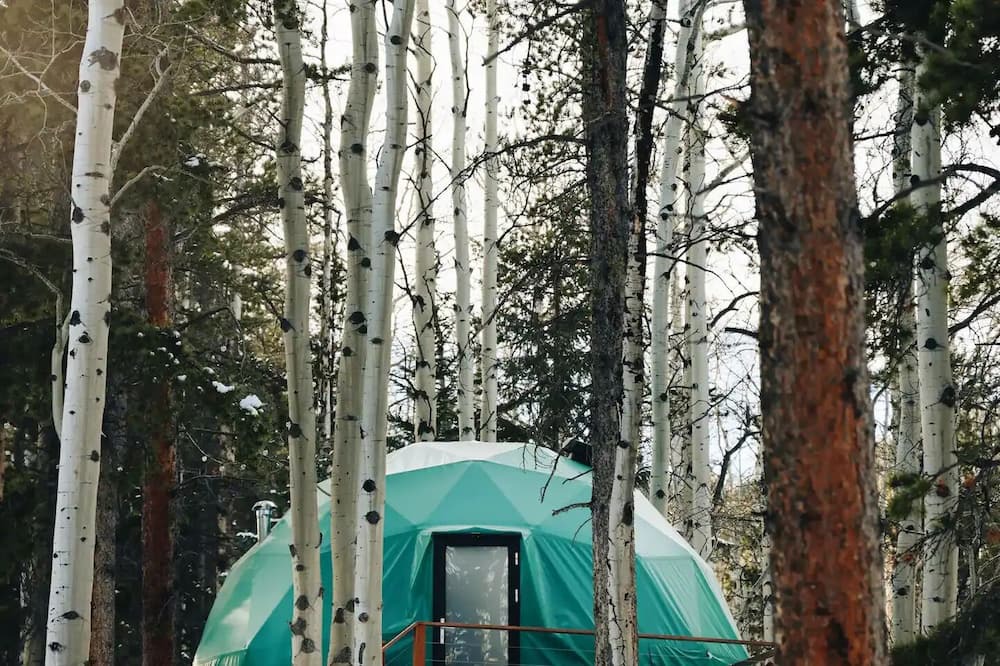 Evergreen Cabin | Luxury Glamping Forest Dome w/ Hot Tub