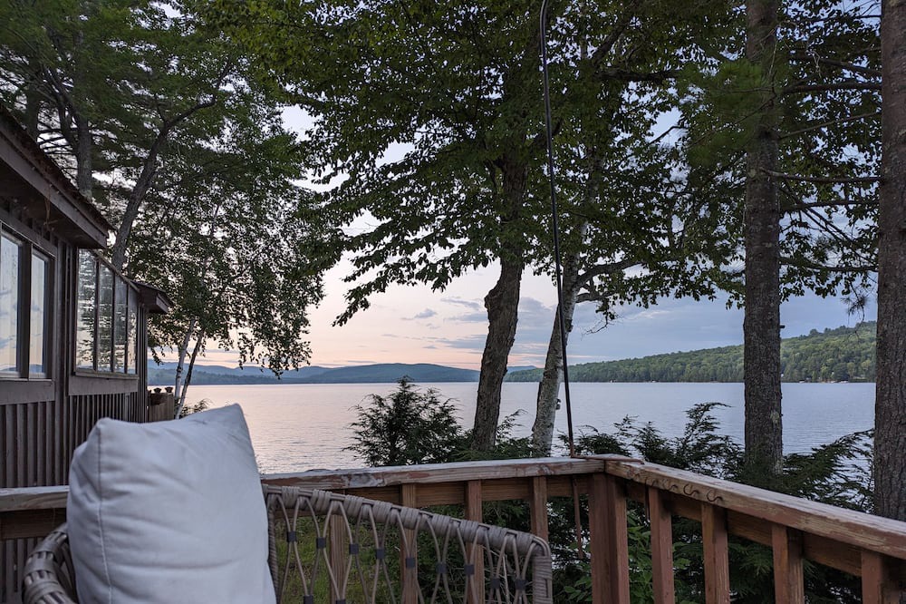 Embden Cabin | Embden Camp right on the lake w/ private porch & fire pit