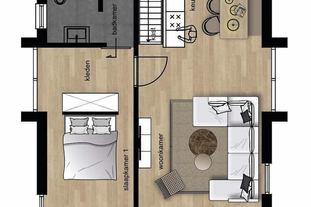 Municipality of Ede House | The pleasant Forest Villas are suitable for up to eight persons and have four bedrooms with en-suite bathrooms including a toilet and one separate toilet. The rooms are divided over two floors.
