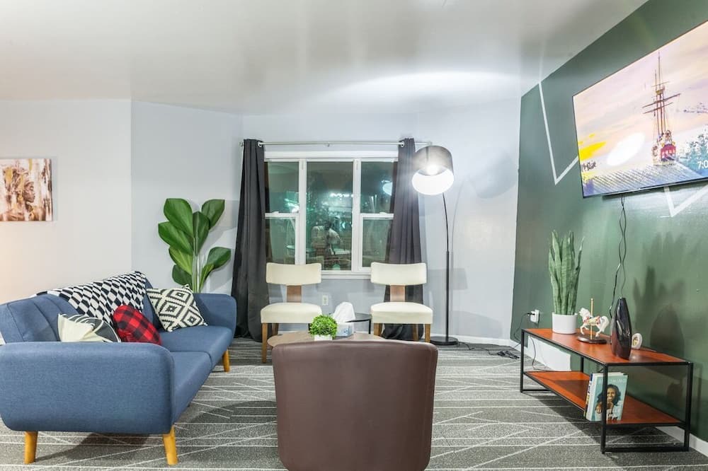 Front Park Apartment | This stylish yet cozy, two bed one bath space is perfect for solo and group trips