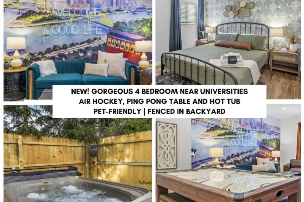 South Oakland House | New! Gorgeous 4 bedroom, near universities + Hot Tub
