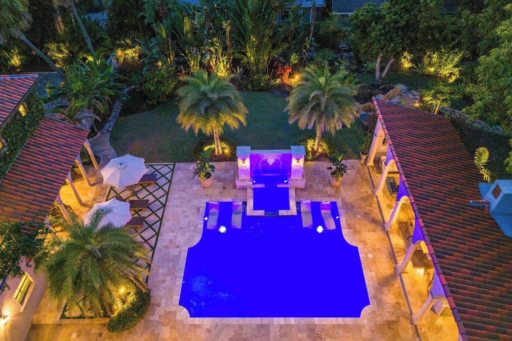 Indian Beach Sapphire Shores House | Full Mediterranean Botanical Garden Estate: 2 Adjacent listings, 9bd 5.5bth EV