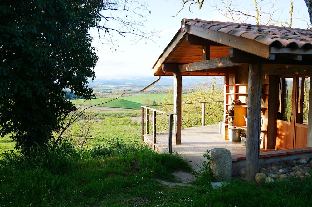 Villarzel-du-Razes Cabin | Wake up to stunning views of the Pyrenees from our cosy glamping forge.