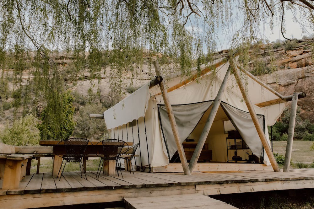 Cortez Cabin | Private Canyon Glamp - 2 Lux Tents + Views + Bath
