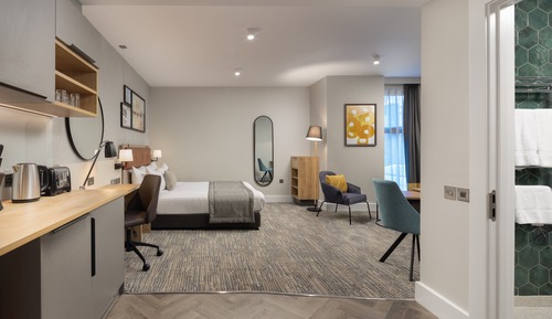 Studio Suite, 1 Queen Bed, Accessible, Kitchen