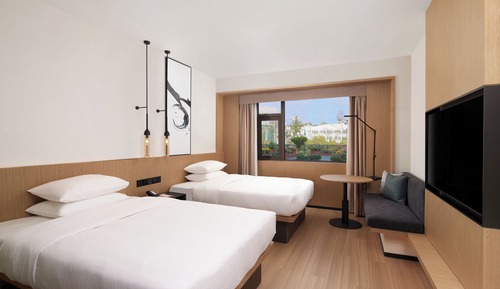 Standard Room, 2 Double Beds, City View