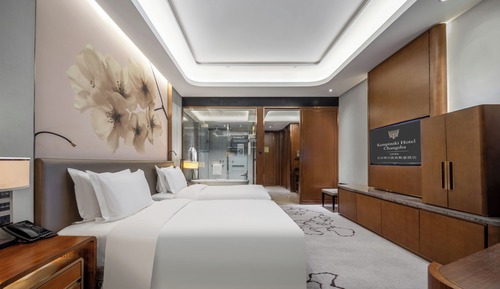 Standard Room, 2 Twin Beds, City View (Deluxe Twin Room)