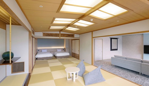 Suite Japanese-Style-Room with 12+6 Tatami mats - Indoor Bath - Non-Smoking