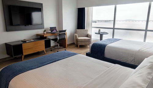 Room, 2 Double Beds, River View