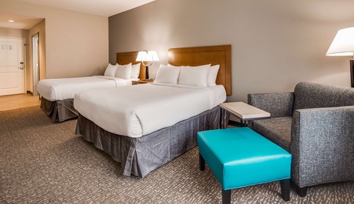 Standard Room, 2 Queen Beds, Non Smoking, Refrigerator & Microwave