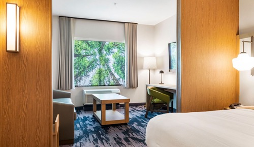 Suite, 1 King Bed with Sofa bed (Hearing Accessible)
