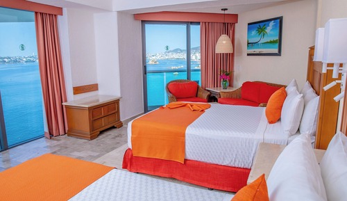 Junior Double Room, 2 Double Beds, Ocean View