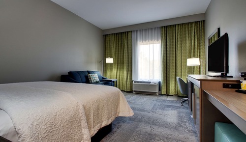 Room, 1 King Bed with Sofa bed, Refrigerator & Microwave