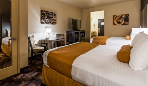 Standard Room, 2 Queen Beds, Non Smoking, Refrigerator & Microwave