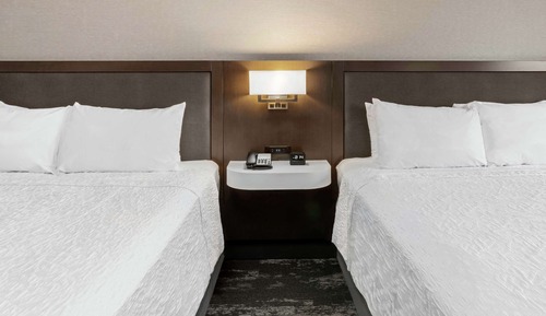 Room, 2 Queen Beds, Refrigerator & Microwave, City View