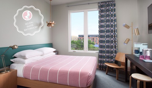 Standard Room, 1 Queen Bed, City View (Cabin Queen Room with Shared Private Restroom)
