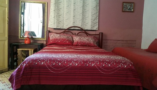 Economy Double Room, Multiple Beds, Private Bathroom, City View