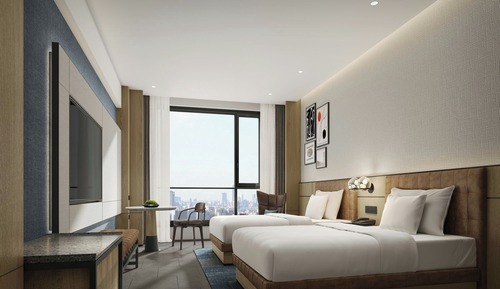 Superior Room, 2 Double Beds, City View