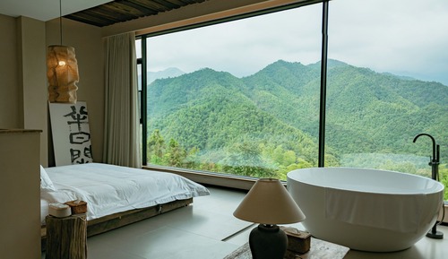 Romantic Double Room, Patio, Mountain View