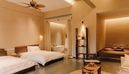 Panoramic Twin Room, Patio, Courtyard View