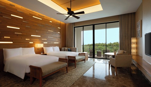 Deluxe Room, 2 Double Beds, Balcony, Garden View