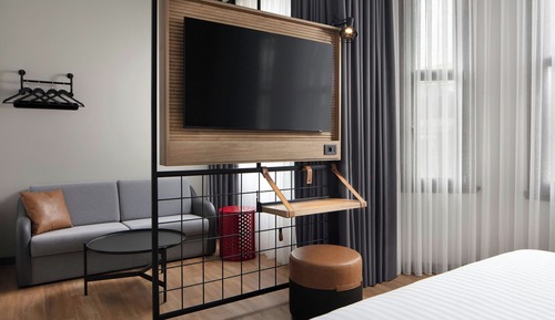 Room, 1 Queen Bed with Sofa bed, Non Smoking, City View