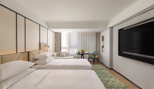 Deluxe Twin Room, Multiple Beds, Private Bathroom, City View