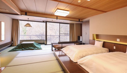 [Non-smoking] Standard Japanese-style bed twin capacity 4 people Indoor bath available