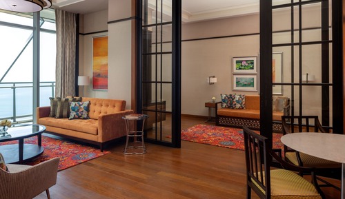 Two Bedroom Family Apartment with Waterfront View, Private Balcony & Luxury Hours