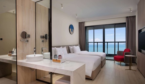 Deluxe Room, 2 Twin Beds, Non Smoking, Sea View