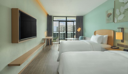Superior Room, 2 Double Beds, Balcony, City View