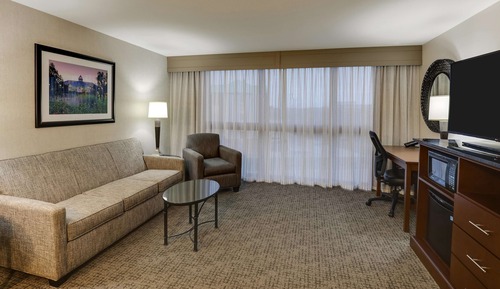 Suite, 1 King Bed with Sofa bed, Refrigerator & Microwave (Oversized Room, Upper Floor)