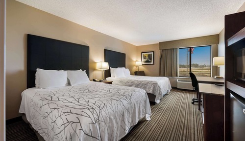 Standard Room, 2 Queen Beds, Non Smoking, Refrigerator & Microwave