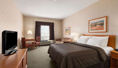 Room 1 Queen bed, mobility accessible room