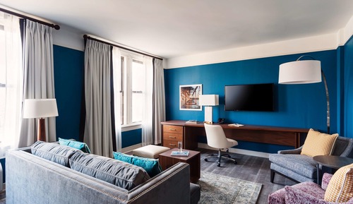 Suite, 1 King Bed with Sofa bed, View